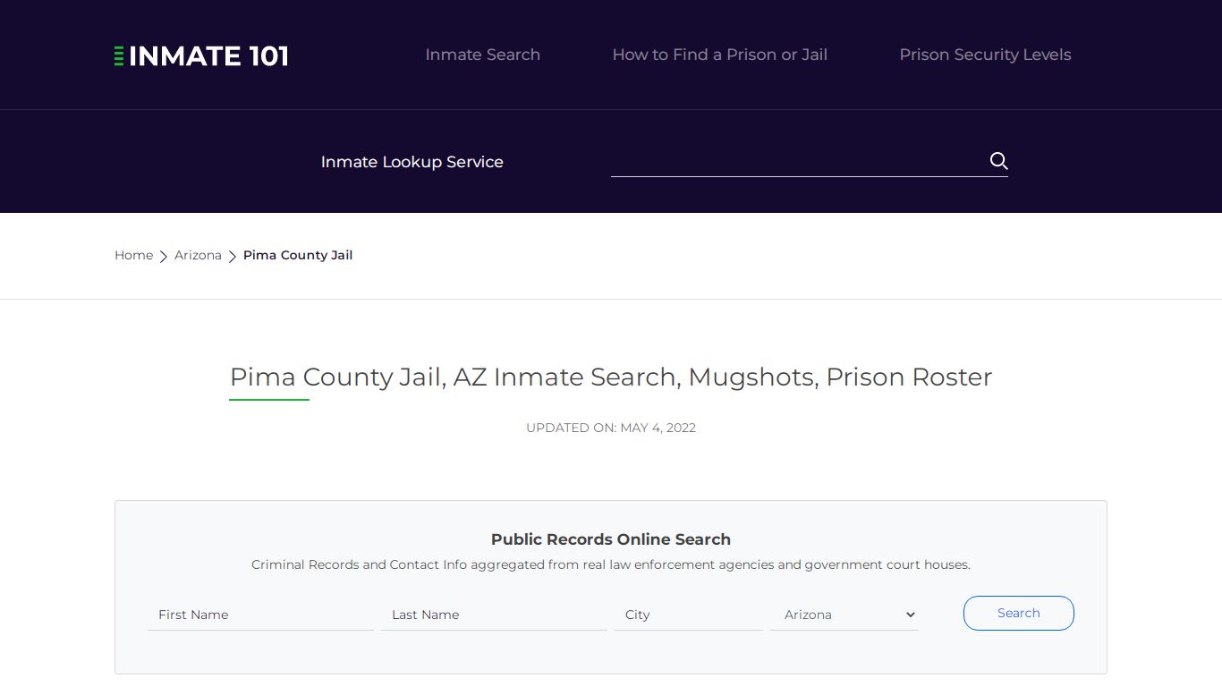 Pima County Jail, AZ Inmate Search, Mugshots, Prison ...
