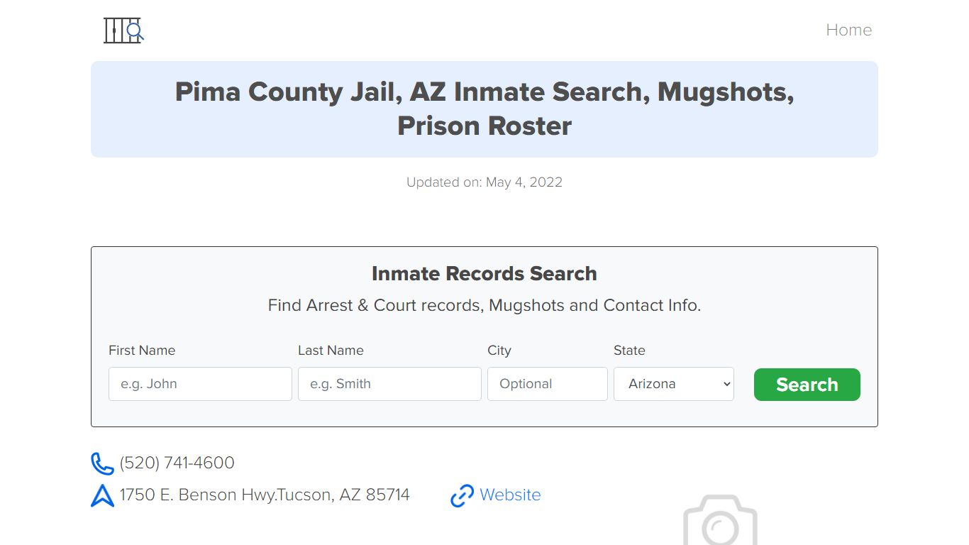 Pima County Jail, AZ Inmate Search, Mugshots, Prison ...